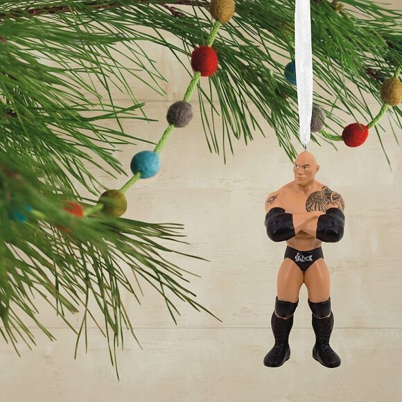 Dwayne "The Rock" Johnson 2022 Hallmark Ornament WWE New In Box Christmas - Picture 6 of 6